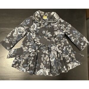Maria Elena Floral Lined Peacoat‎ Girl *Size 2T